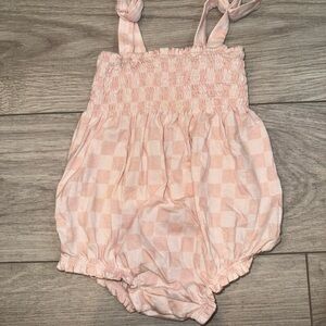 BABY GAP Pink Checkered Baby Romper